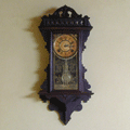  6インチ スチスリゲル型掛時計、ウォーターベリー、明治初期