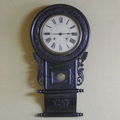 10インチ 頭丸型鎌倉彫掛時計、製造者不明、機械1850年代