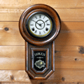 6インチ 小型頭丸型掛時計、制作者不明(名古屋地域)、大正時代