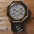 10インチ 八角型掛時計、京都時計 、明治27年製造
